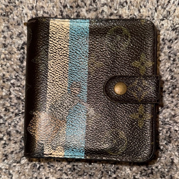 Louis Vuitton Limited Groom Compact Wallet Bellboy Monogram Blue - Picture 1 of 14